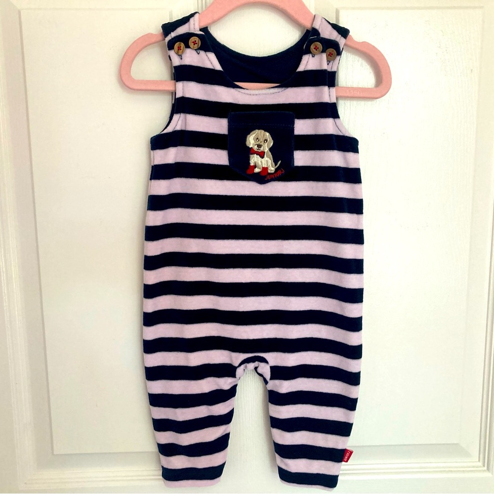 Jasper Conran Junior J velour overalls, size 3-6 months